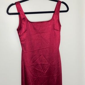 Silk red mini dress